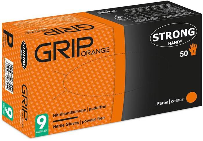 Einw.-Handsch.Grip Orange Gr.10 orange Nitril 50 St./Box-2