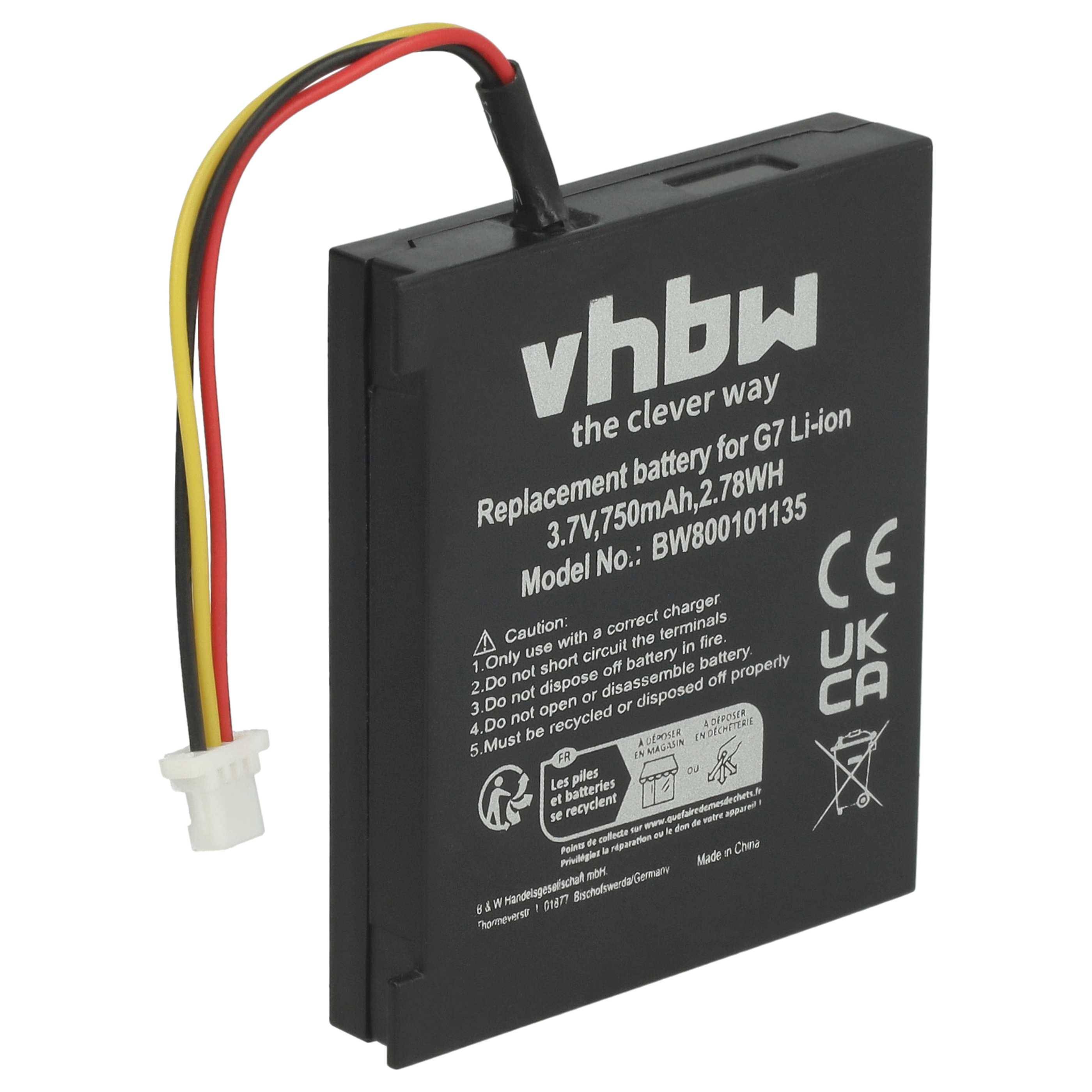 vhbw Akku Ersatz für Logitech L-LY11, F12440097, 533-000018 | für kabellose Maus (750 mAh, 3,7 V, Li-Ion)-0
