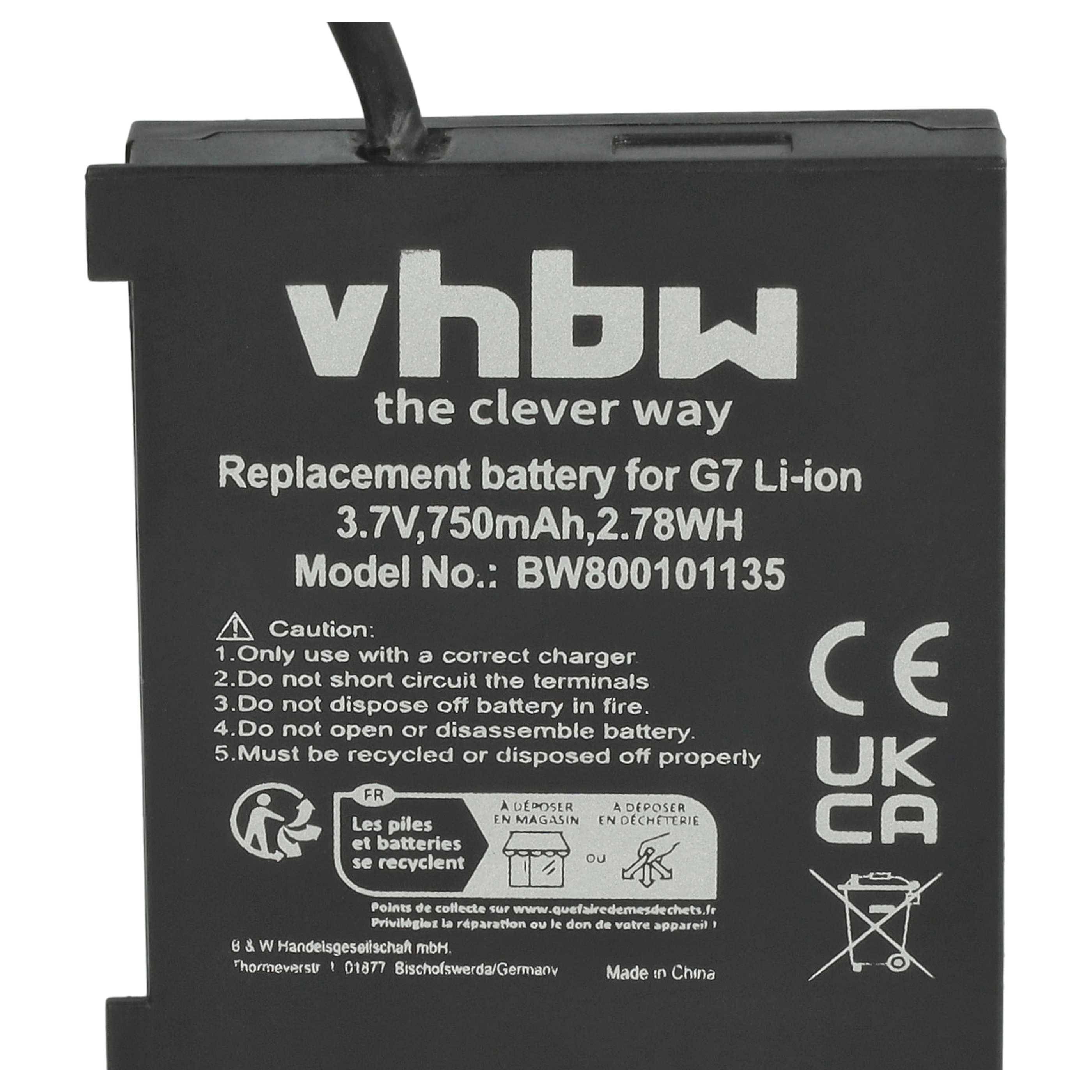 vhbw Akku Ersatz für Logitech L-LY11, F12440097, 533-000018 | für kabellose Maus (750 mAh, 3,7 V, Li-Ion)-3