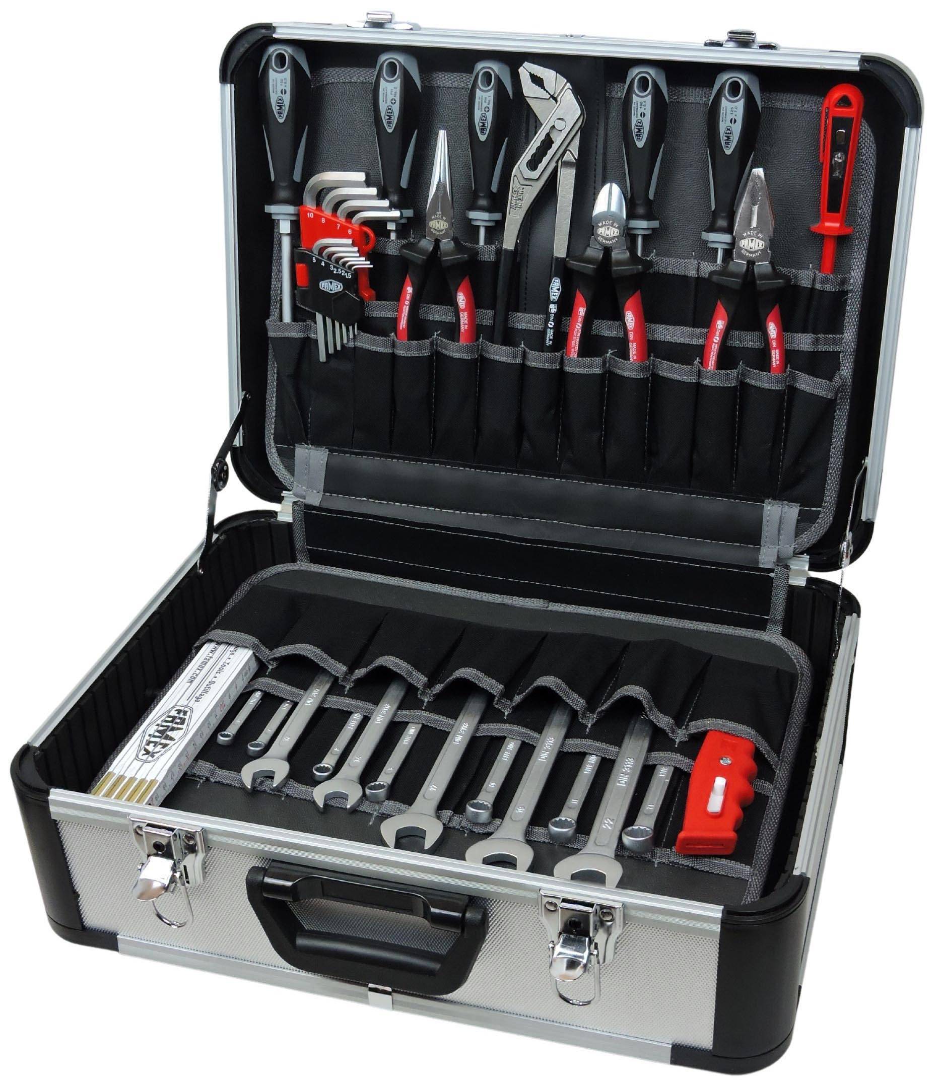 FAMEX 429-88 Alu Werkzeugkoffer bestückt mit Werkzeug Set - PROFFESIONAL-2