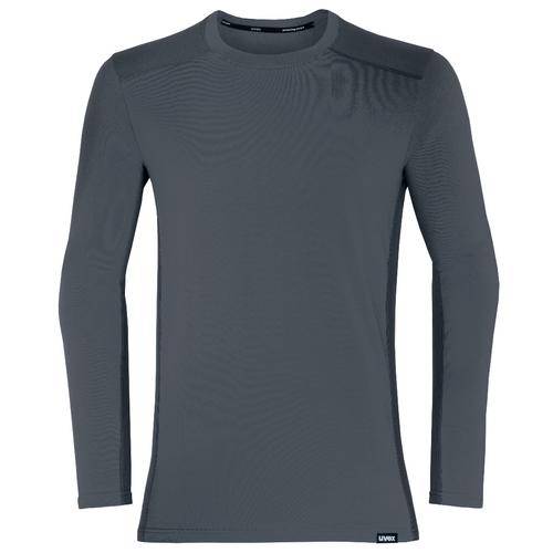 uvex suXXeed industry Longsleeve men, 88637, Langarmshirt, grau, mit Kontrastnaht, Größe 6XL-0