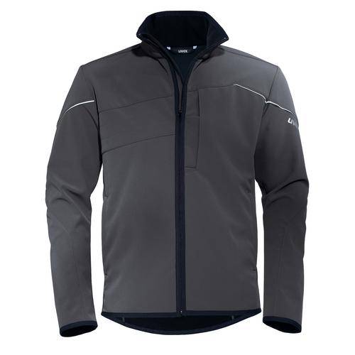 Softshelljacke uvex perfeXXion grau, schiefer 5XL