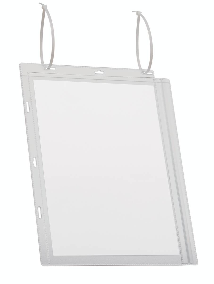 Plakattasche,Ösenbefestigung,f. DIN A4,Hoch-/Querformat,Schild Kunststoff-0