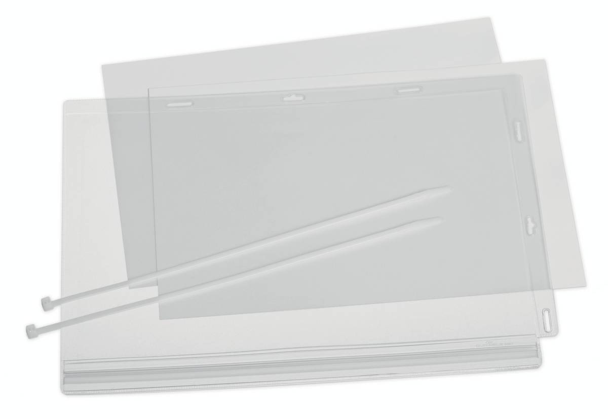 Plakattasche,Ösenbefestigung,f. DIN A4,Hoch-/Querformat,Schild Kunststoff-3