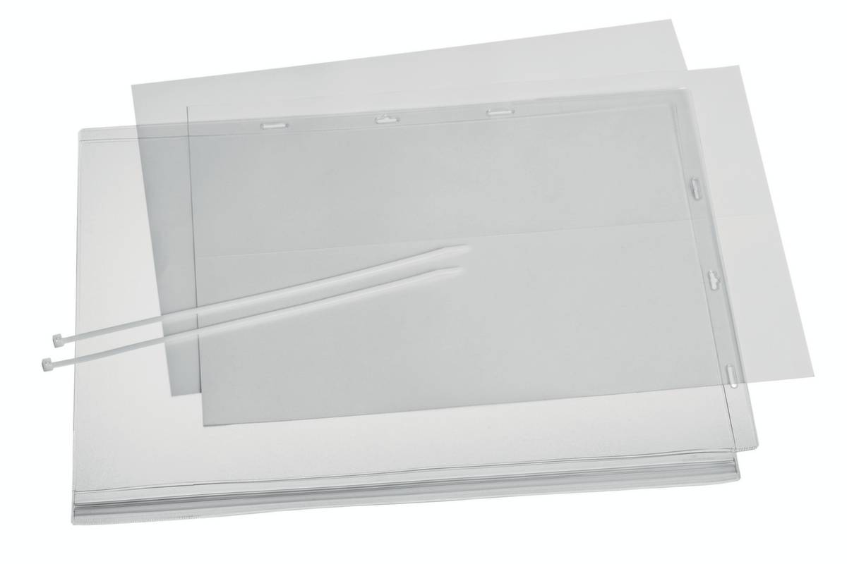 Plakattasche,Ösenbefestigung,f. DIN A3,Hoch-/Querformat,Schild Kunststoff-3