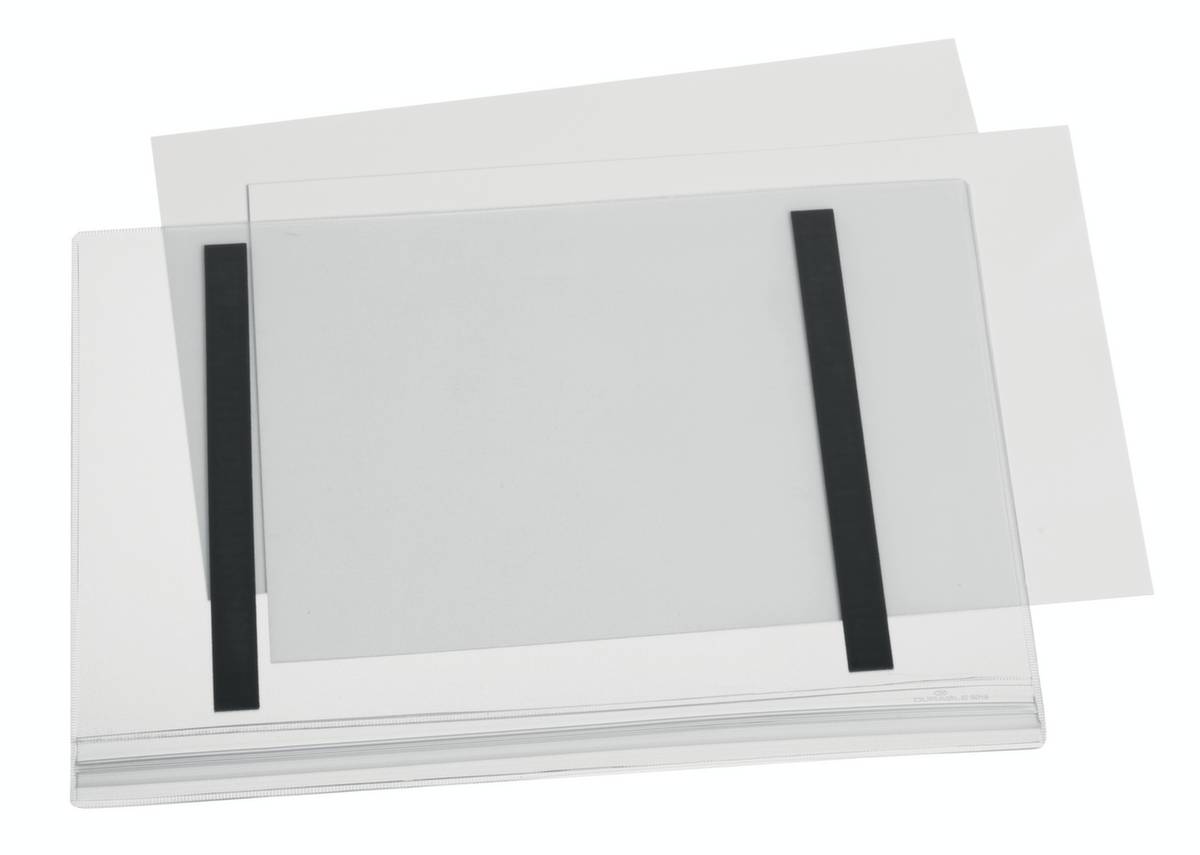 Plakattasche,Rückseite magnetisch,f. DIN A4,Hoch-/Querformat,Schild Kunststoff-1