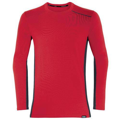 uvex suXXeed industry Longsleeve men, 88638, Langarmshirt, rot, mit Kontrastnaht, Größe 6XL-0