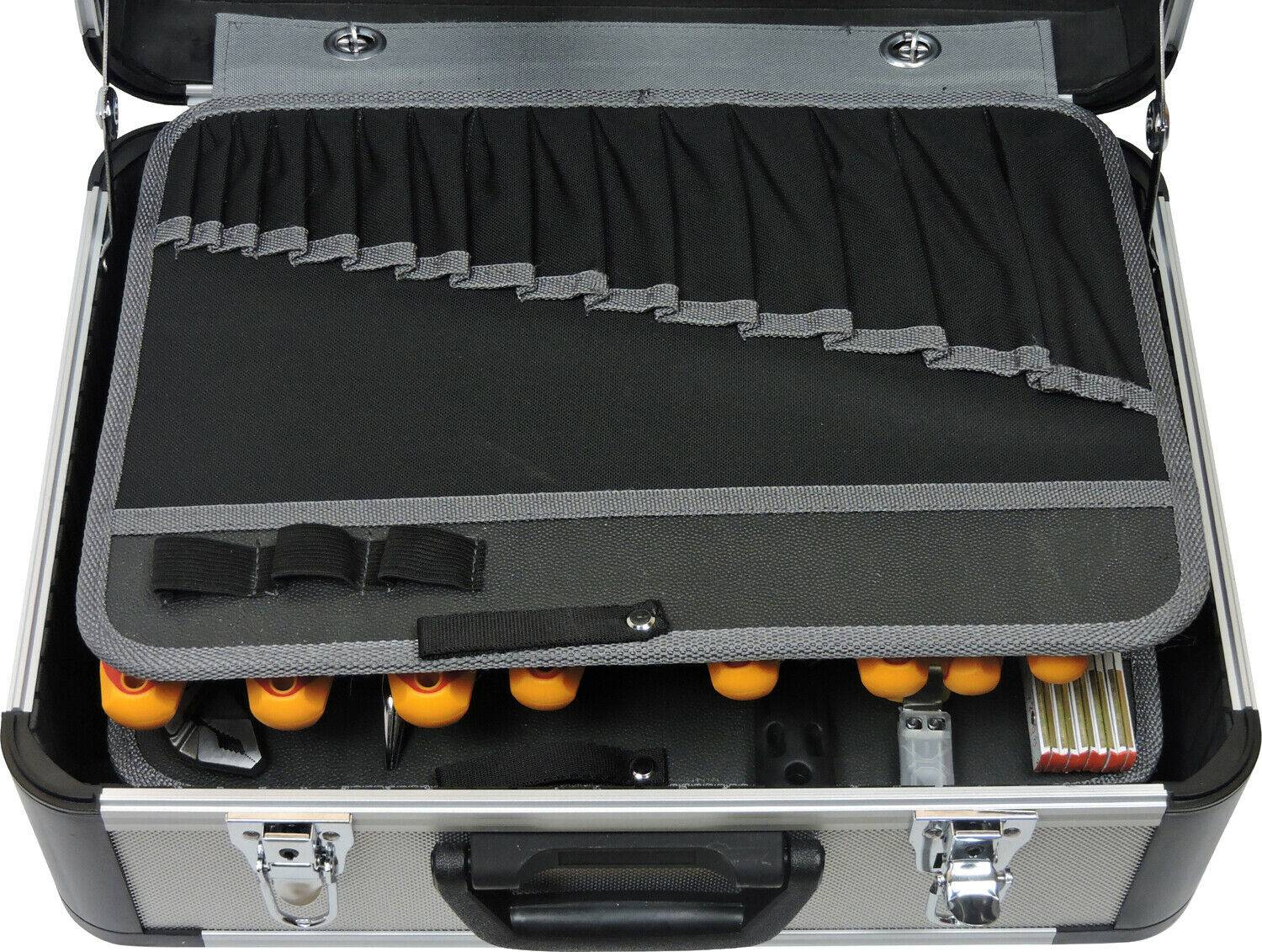 FAMEX 478-10 Profi Alu Werkzeugkoffer mit Werkzeug Set für den Elektriker-3