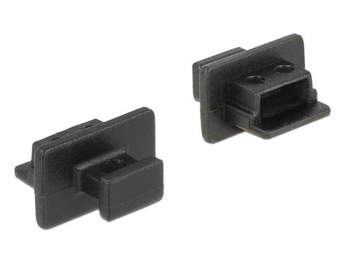 Staubschutz für USB 2.0 Mini-B Buchse mit Griff 10 Stück schwarz-0