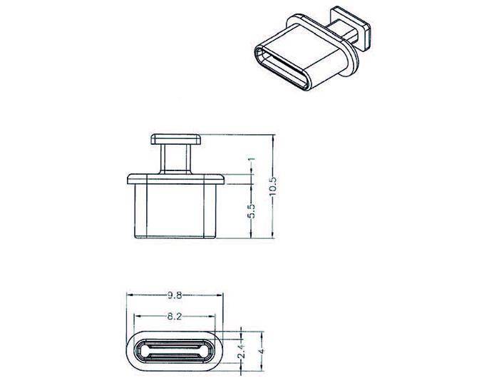 Delock Dust Cover for USB Type-C Female - Schutzumschlag - Schwarz (Packung mit 10)-1