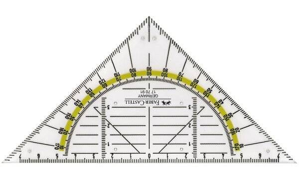 FABER-CASTELL Geodreieck BK 1 klein, ohne Griff (5659910)