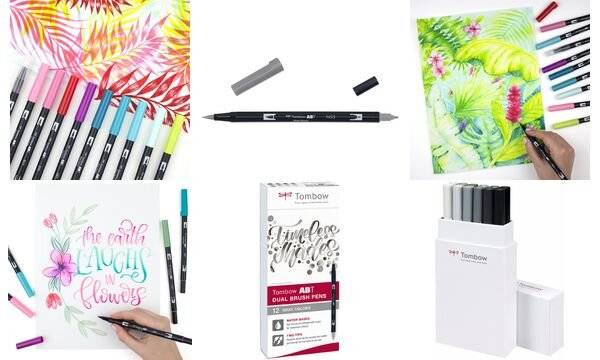 Tombow Doppelfasermaler "DUAL BRUSH PEN ABT", Grautöne (1230095)-0