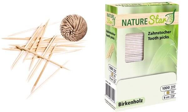 franz mensch Zahnstocher NATURE Star, aus Holz, lose-1