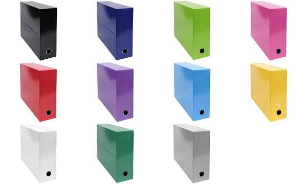 EXACOMPTA Archivbox Iderama, Karton, 90 mm, rosa (8701624)-0