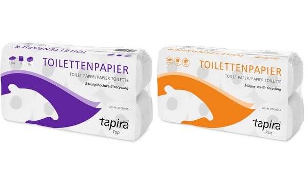 Tapira Toilettenpapier, 3-lagig, hochweiß, 8 Rollen-0