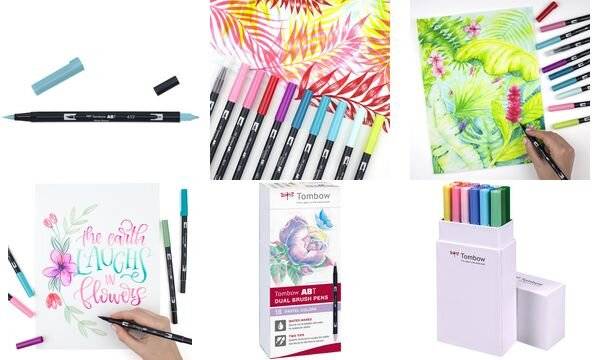 Tombow Doppelfasermaler "DUAL BRUSH PEN ABT", Pastellfarben (1230099)-0