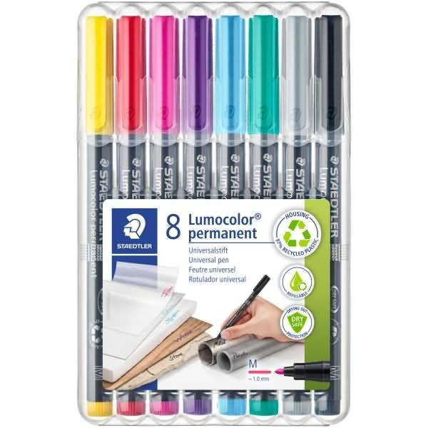 Folienschreiber Lumocolor M permanent farbig sortiert VE=4 Stück-0