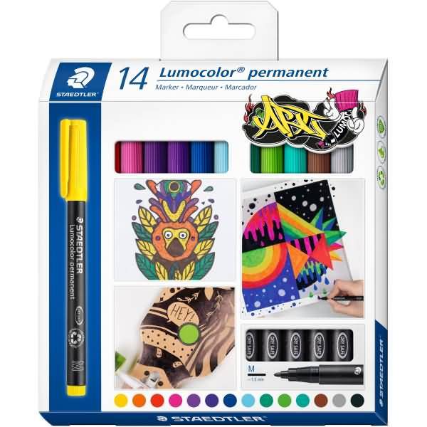 Folienschreiber Lumocolor M permanent farbig sortiert VE=14 Stück-0