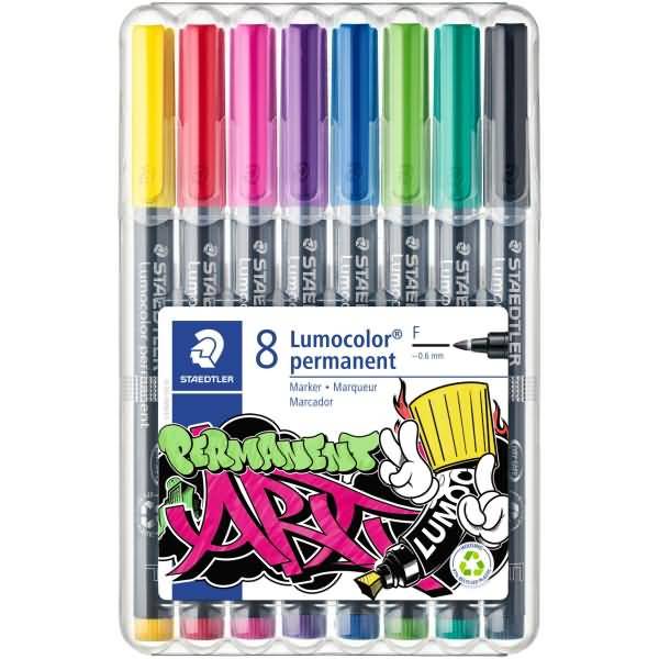 Folienschreiber Lumocolor F permanent farbig sortiert VE=6 Farben-0