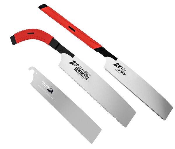 FAMEX 5550 Profi Japansäge Kataba Set - Japanische Zugsäge 225/265/300 mm - 22,15,12 Zähne pro Zoll