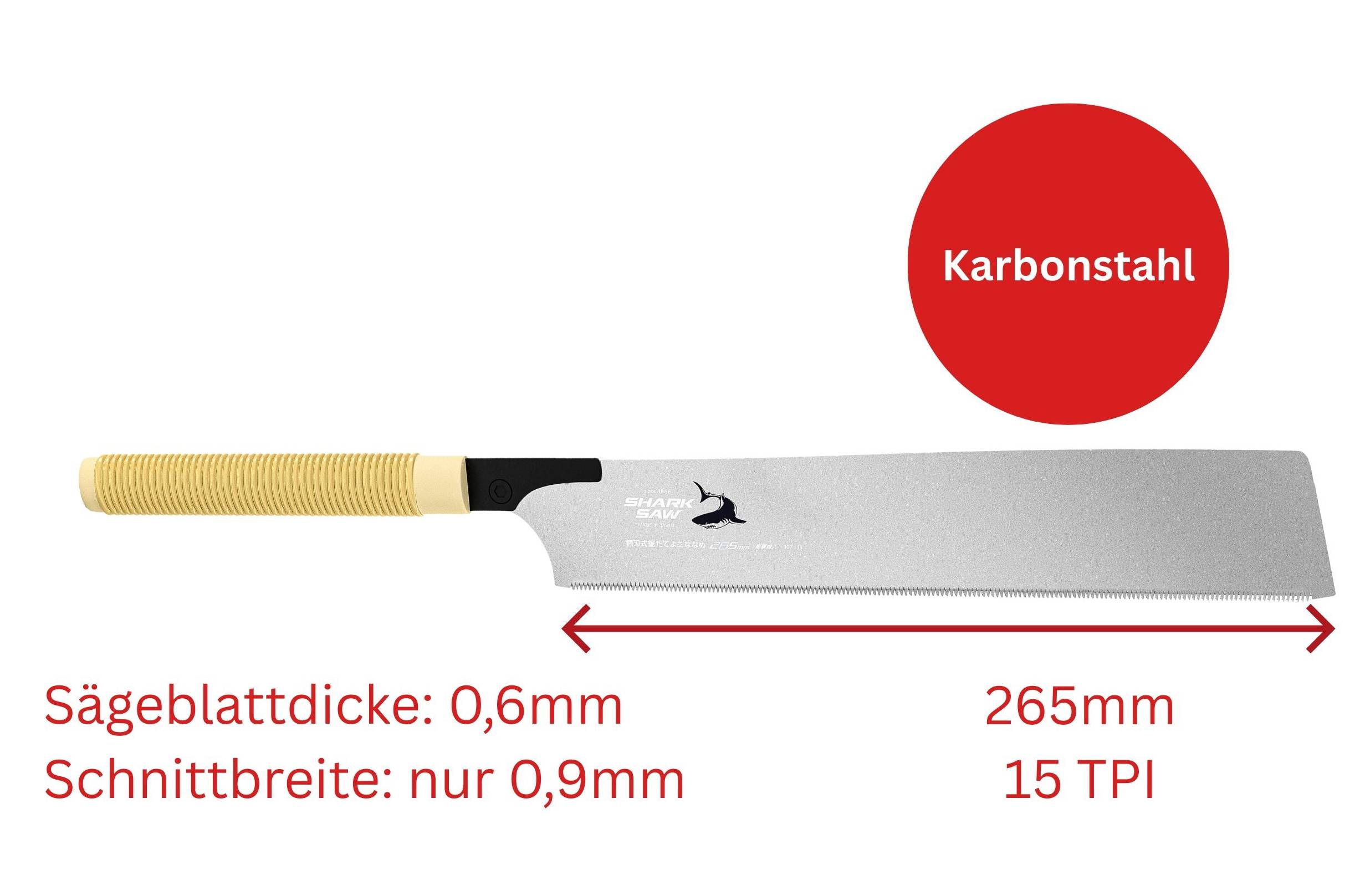 FAMEX 5535 Japansäge Kataba 265mm - Handsäge mit 15 Zähne pro Zoll - PROFESSIONAL-2