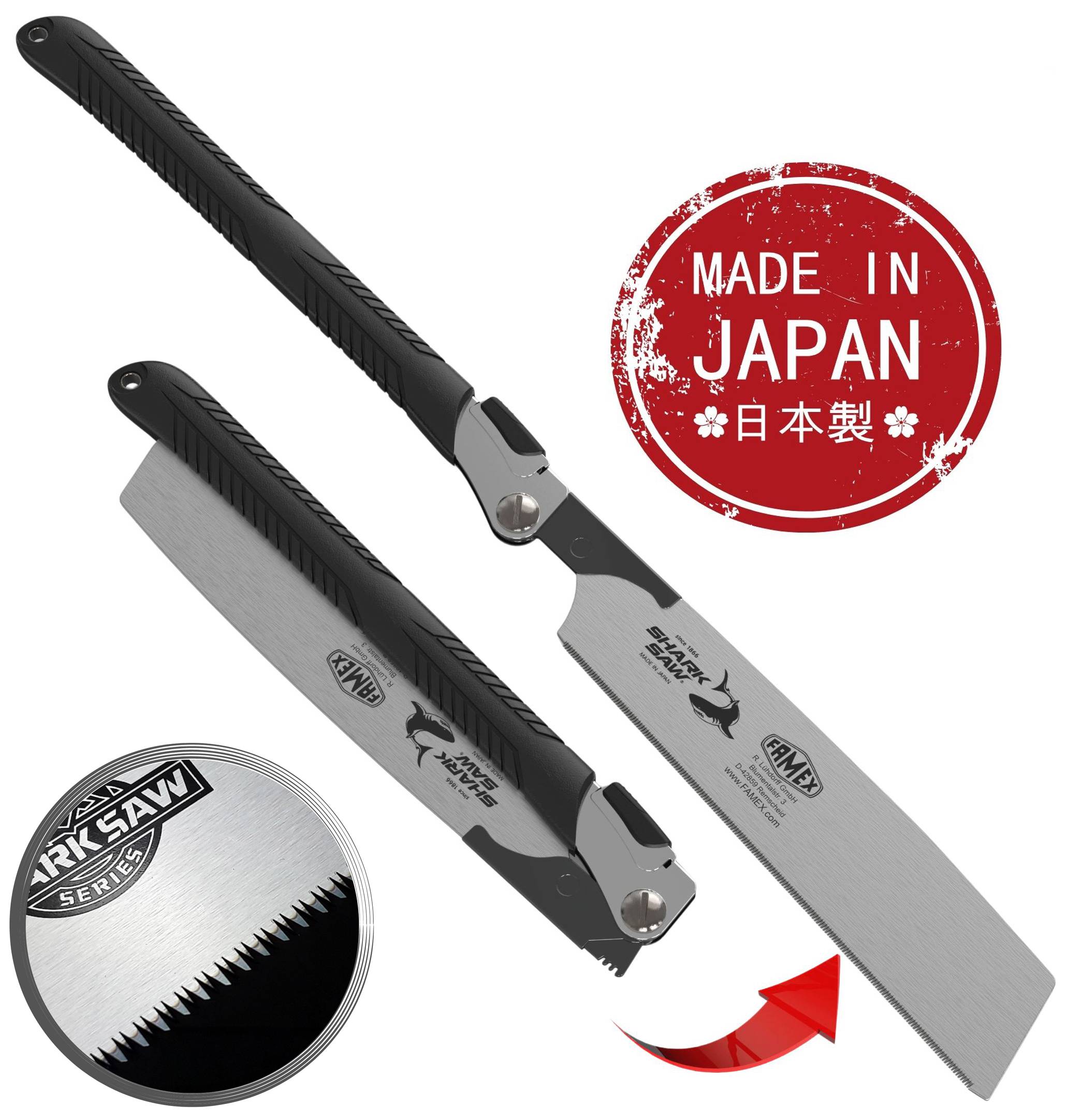 FAMEX 5525 Profi Japansäge - Kataba – Klappsäge 265mm – 15 Zähne pro Zoll - PROFESSIONAL-0