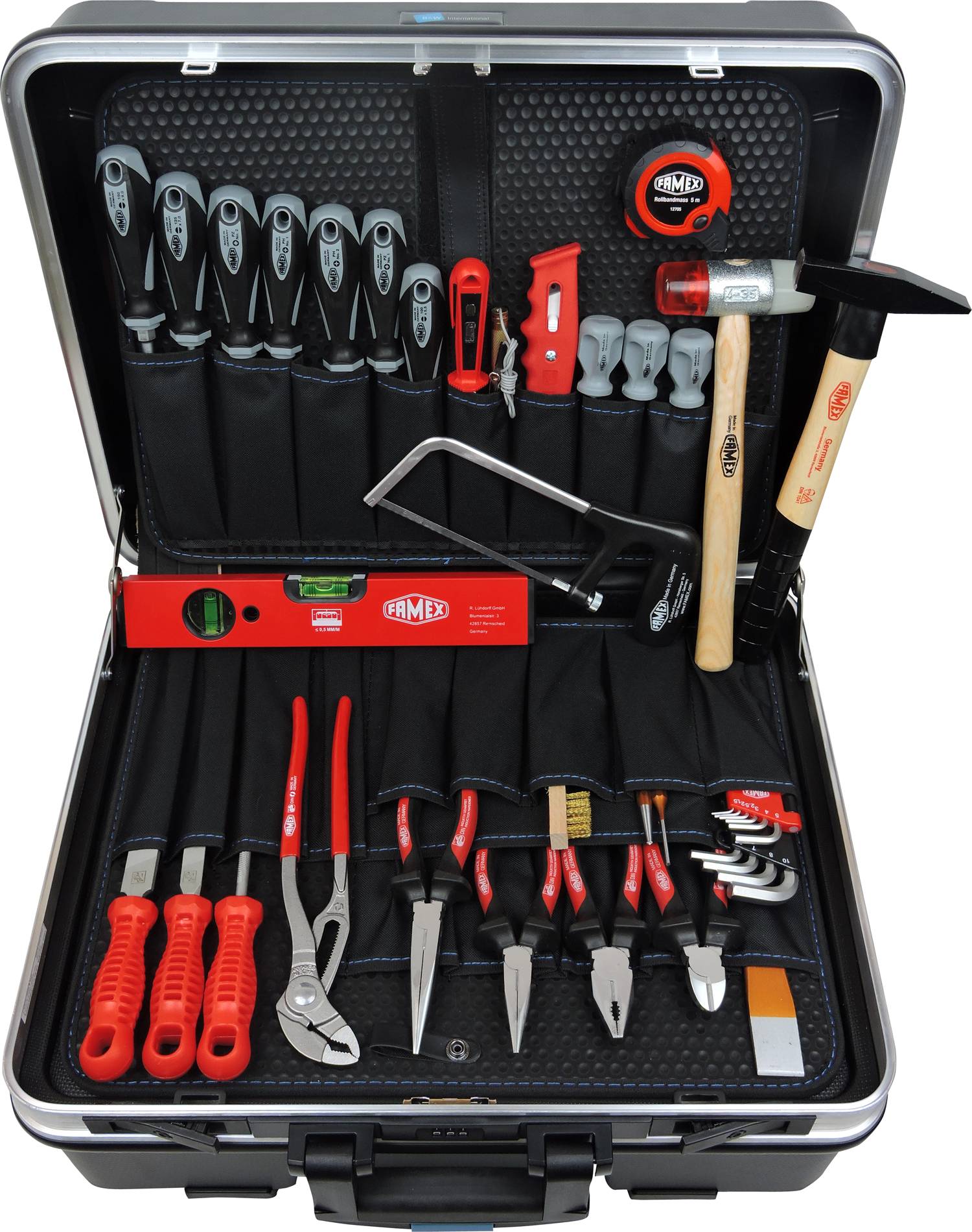 FAMEX 606-78 bestückter Profi Werkzeugkoffer in ABS-Schallenkoffer - 98-tlg. - PROFESSIONAL-1