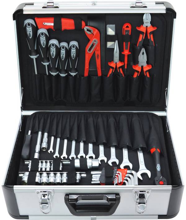 FAMEX 702-L Alu Werkzeugkoffer leer ohne Werkzeug - Robuster Koffer aus Aluminium, max. Traglast 30 kg