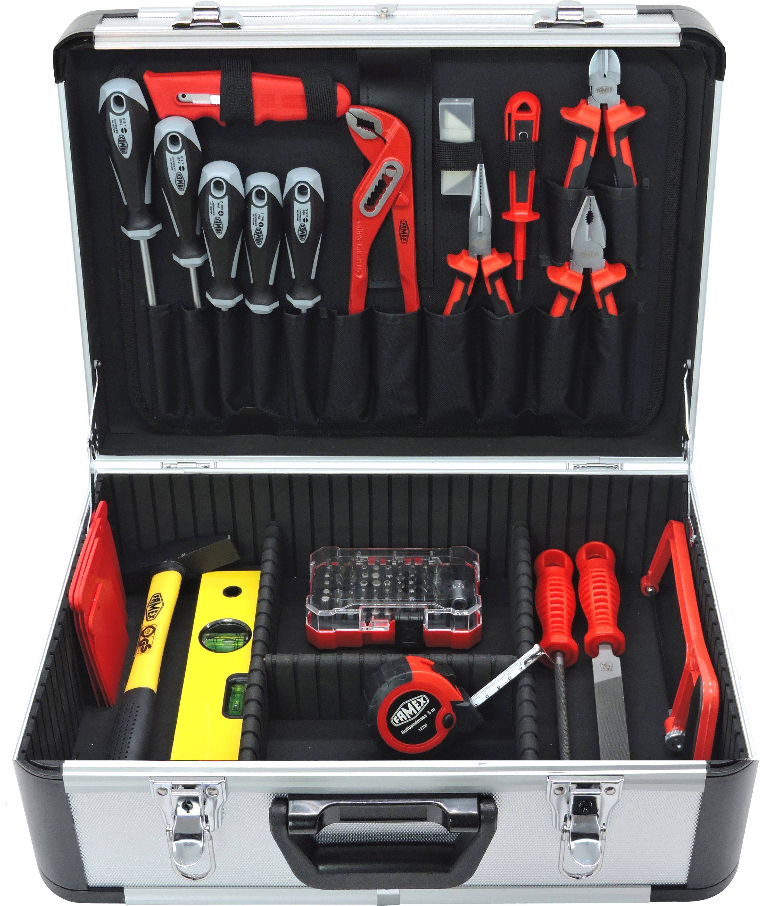 FAMEX 702-L Alu Werkzeugkoffer leer ohne Werkzeug - Robuster Koffer aus Aluminium, max. Traglast 30 kg-1