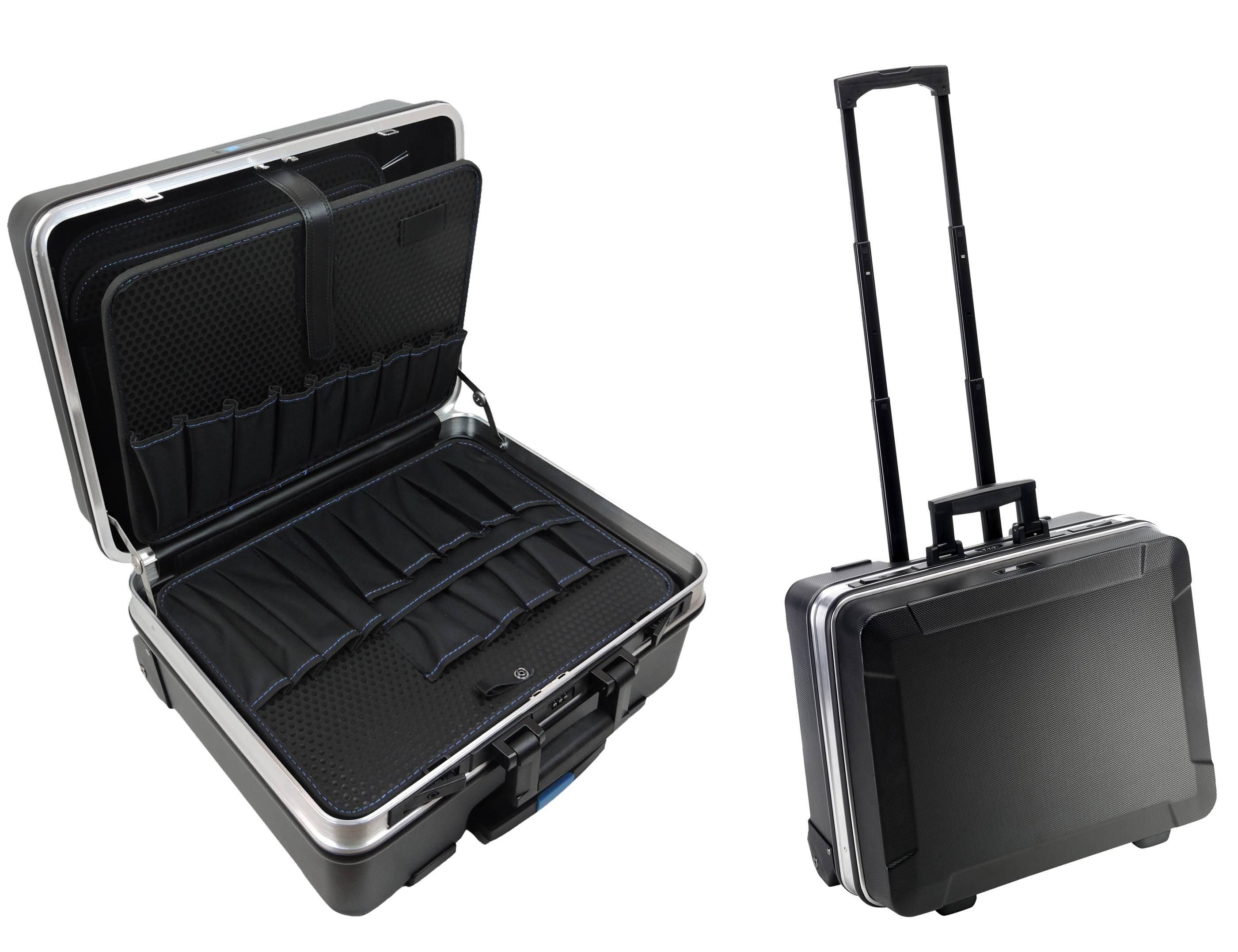 Werkzeug-Trolley ABS Hart-Schalenkoffer - Größe 36L mit 2 Werkzeugpaletten - leer - FAMEX 600-L-0