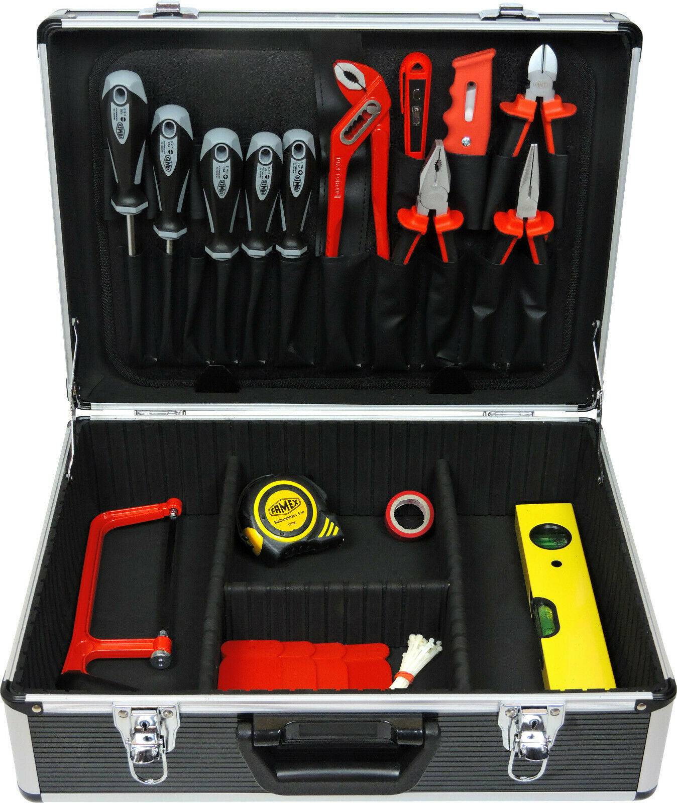 FAMEX 704-L Werkzeugkoffer leer ohne Werkzeug - Robuster Koffer aus Aluminium - unbestückt-1