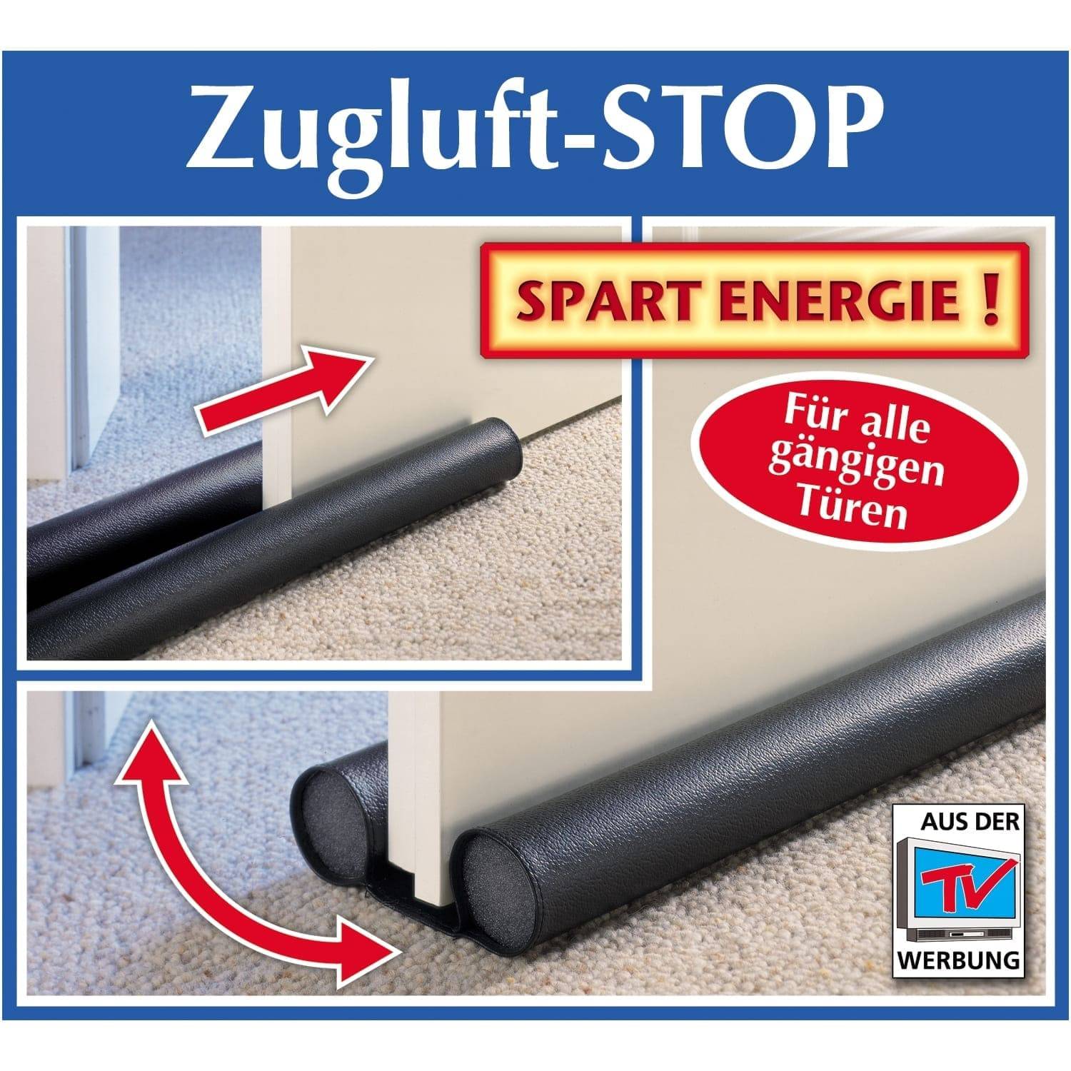 Maximex Zugluft-Stop für alle gängigen Türen, schwarz-1