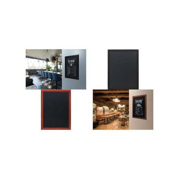 Securit Kreidetafel UNIVERSAL, mit Holzrahmen, mahagoni