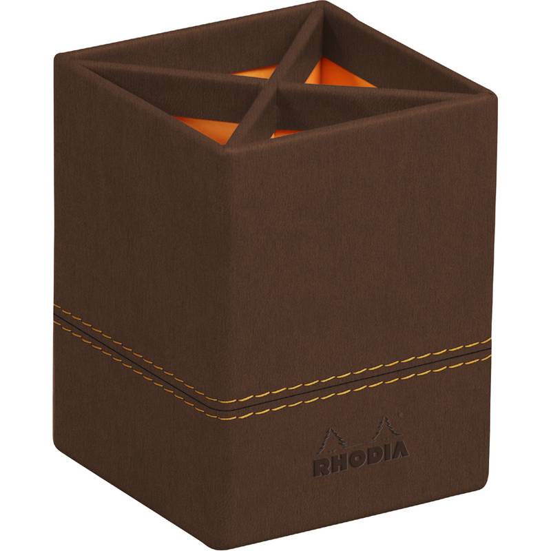 RHODIA Stifteköcher, aus Kunstleder, bronze (8017168)-0