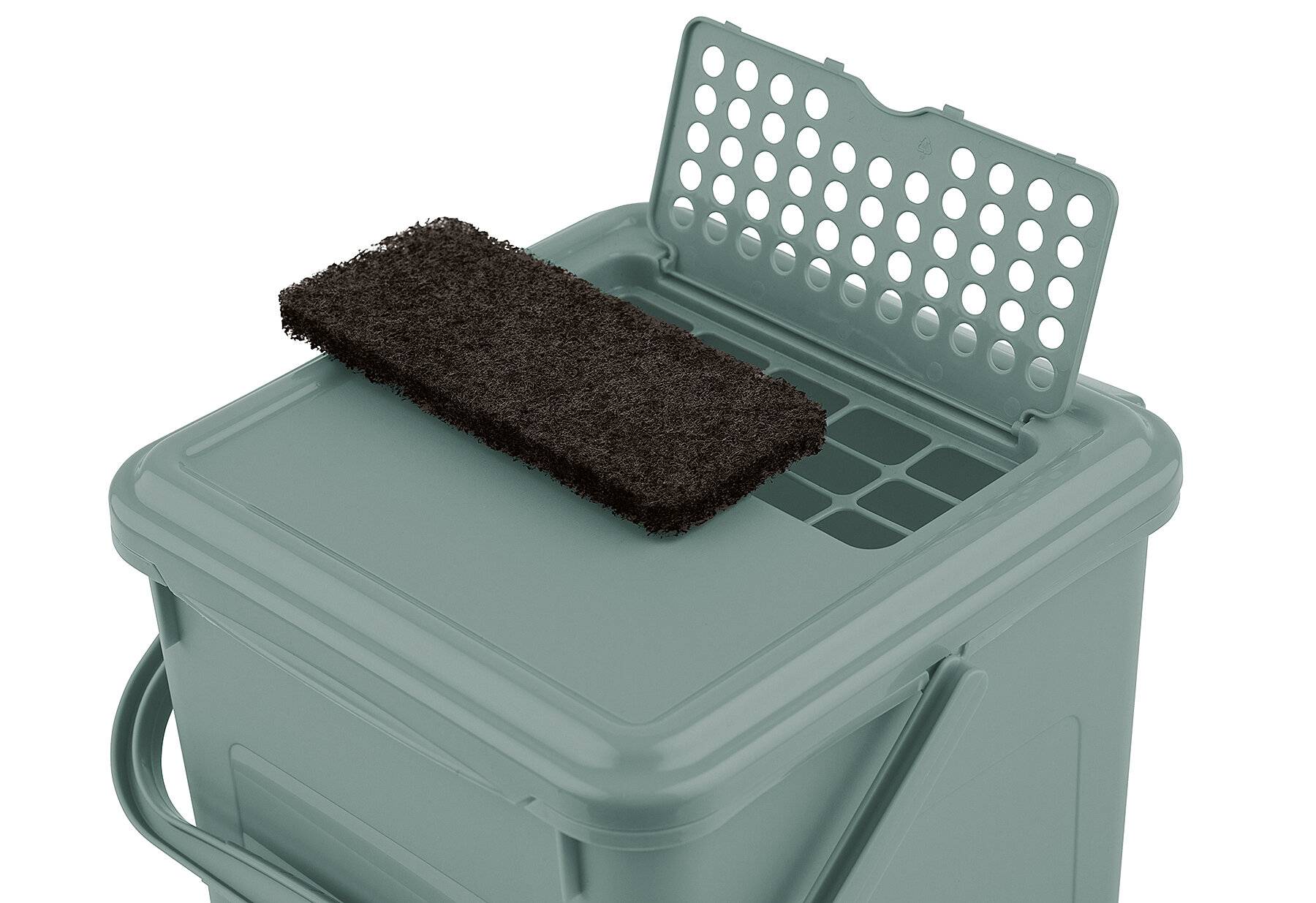 Rotho Bio Komposteimer 9l mit Aktivkohlefilter im Deckel, Kunststoff (PP) BPA-frei,-1