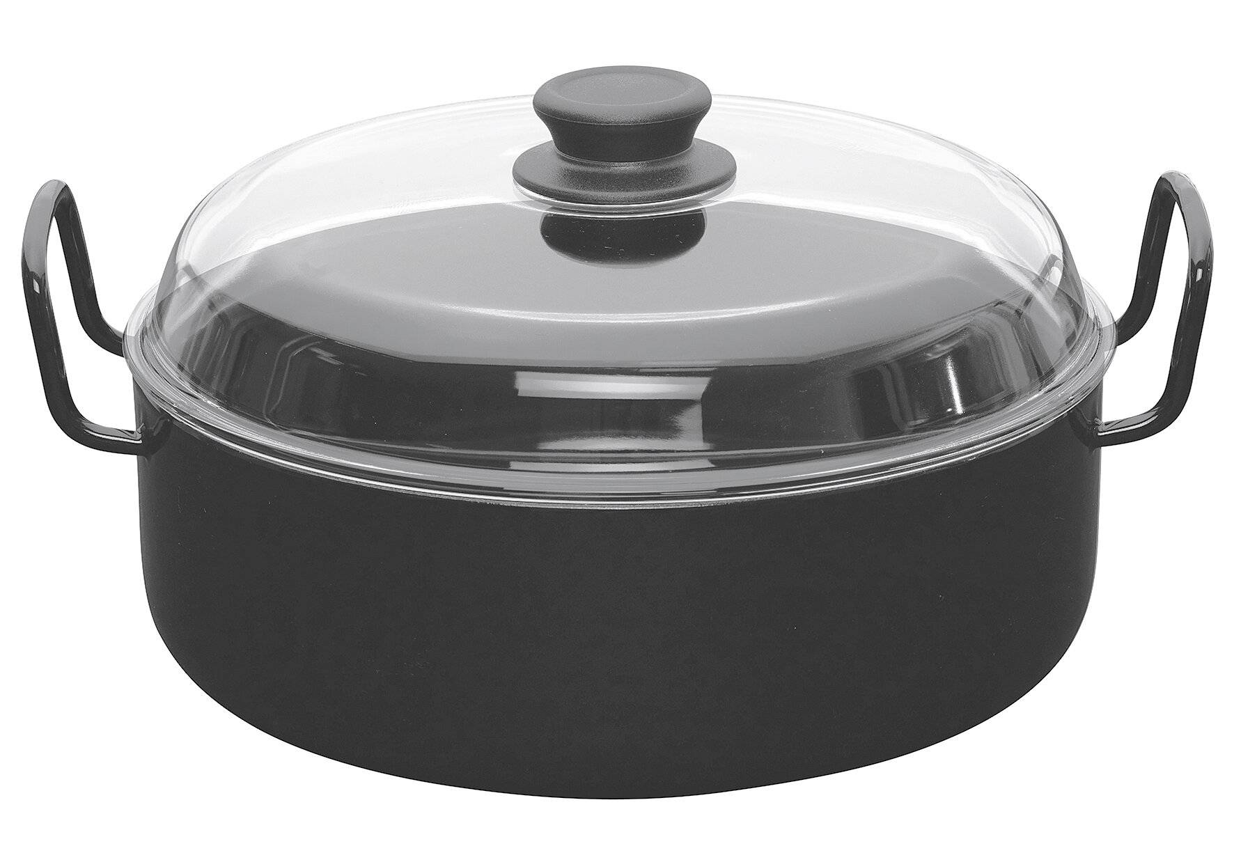 Riess, 0459-022, Oma´s Schmorpfanne mit Glasdeckel 28 cm, CLASSIC EMAILLEPFANNEN, Emaile,-0
