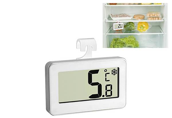 Elektronisches Umgebungsthermometer, Indoor, Digital, Kunststoff, Rechteckig