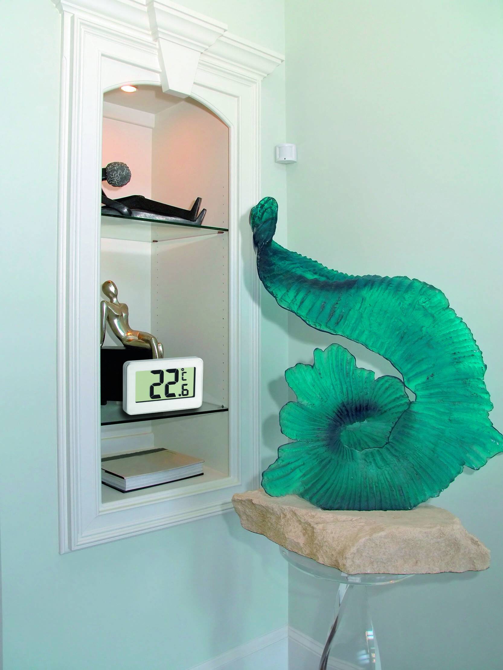 Elektronisches Umgebungsthermometer, Indoor, Digital, Kunststoff, Rechteckig-4