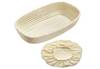 Westmark Gärkörbchen-Set, 2tlg., Gärkörbchen oval + Bezug, Peddigrohr/Baumwolle,