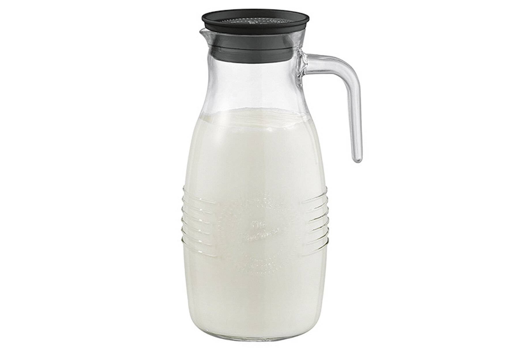 APS Glaskaraffe -OLD FASHIONED- Ø 12 cm, H: 26 cm, 1,8 Liter Glas, Polypropylen, Silikon-1