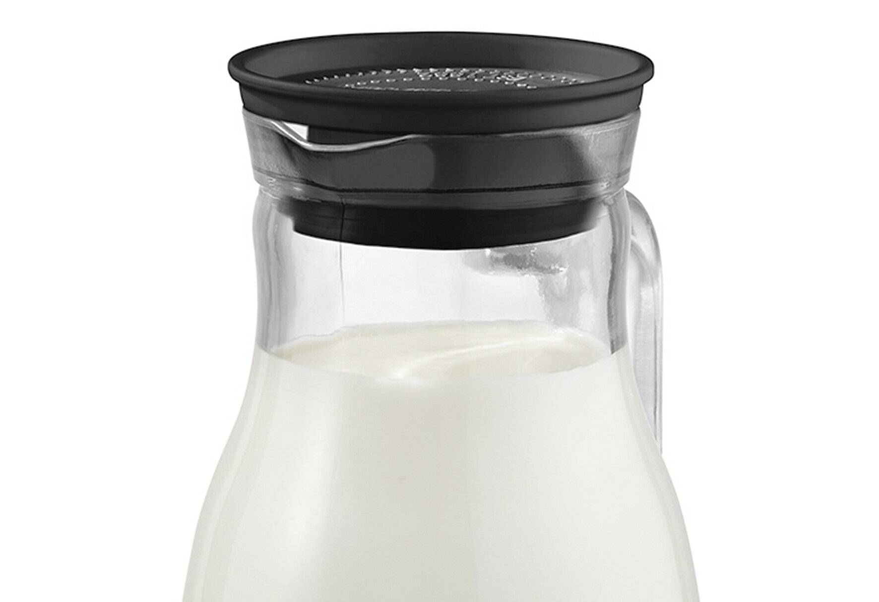 APS Glaskaraffe -OLD FASHIONED- Ø 12 cm, H: 26 cm, 1,8 Liter Glas, Polypropylen, Silikon-2