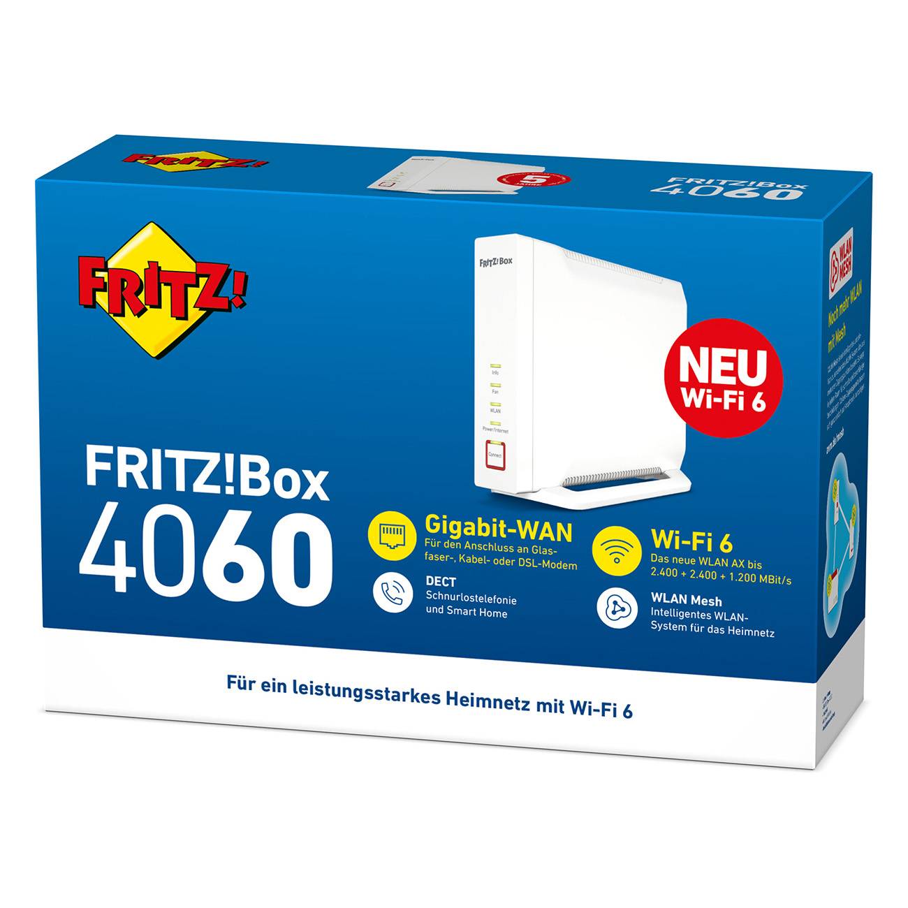 FRITZ!Box 4060 router wireless Gigabit Ethernet Banda tripla (2.4 GHz/5 GHz/5 GHz) Bianco-3