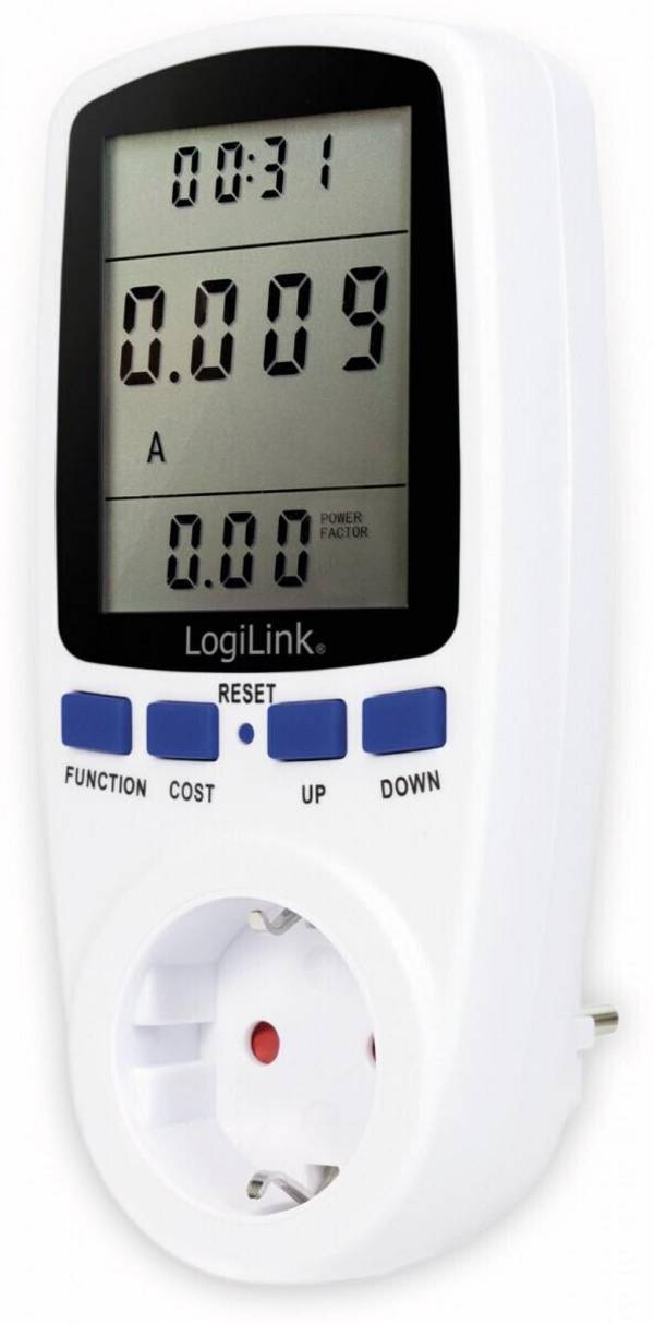 LogiLink EM0003, AC, 16 A, 0,000 - 9999 Hz, 3680 W, 3,6 V, 5 - 40 °C