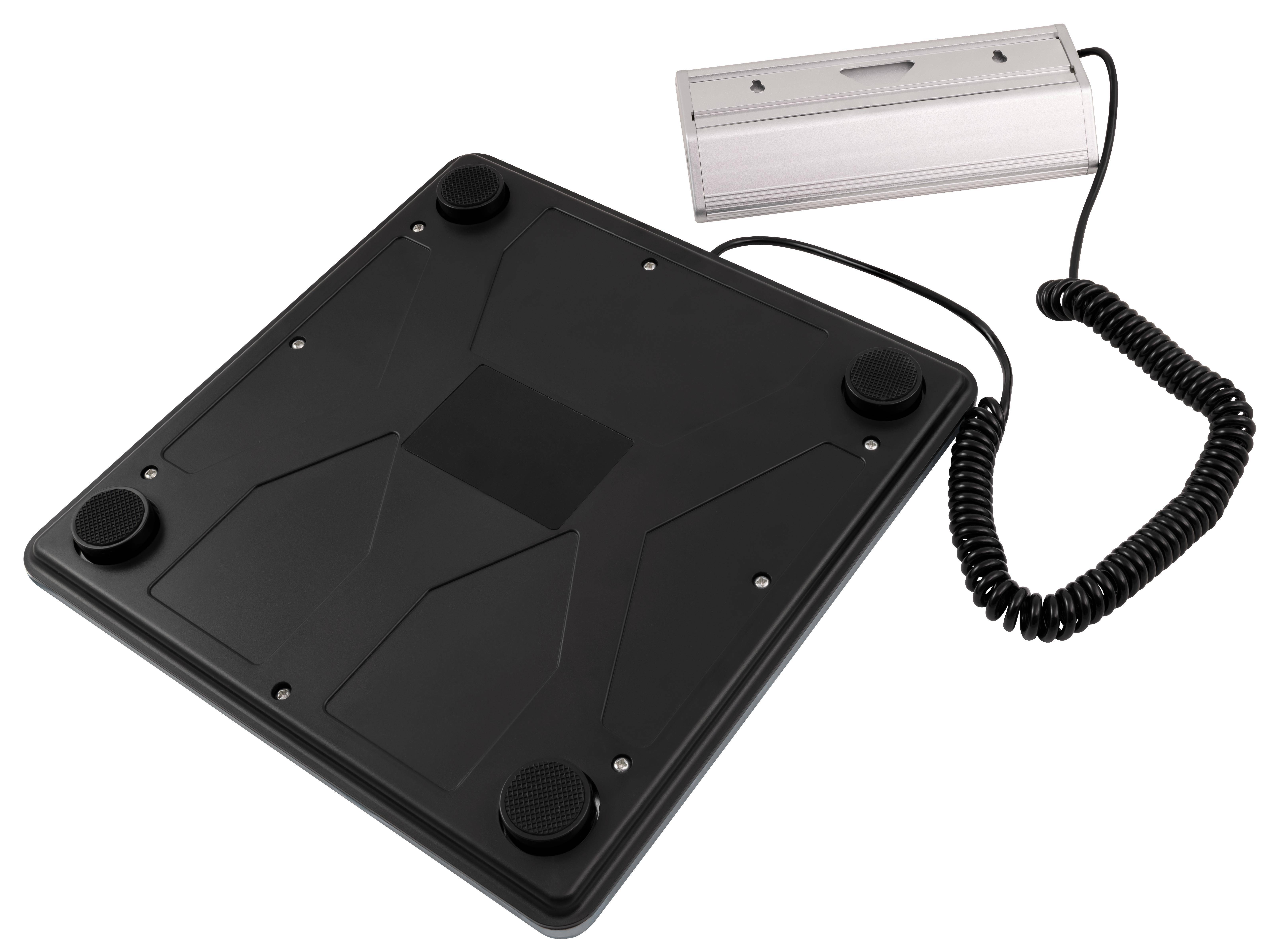 McPower Tischwaage, separate LCD-Anzeige, Tare, Zählfunktion, 27x27cm Edelstahl-Platte, bis 200 kg-3