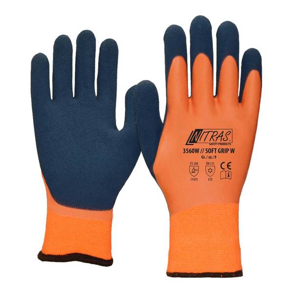 Kälteschutzhandschuh SOFT GRIP W Gr.11 orange/dunkelblau EN 388,EN 511 PSA II