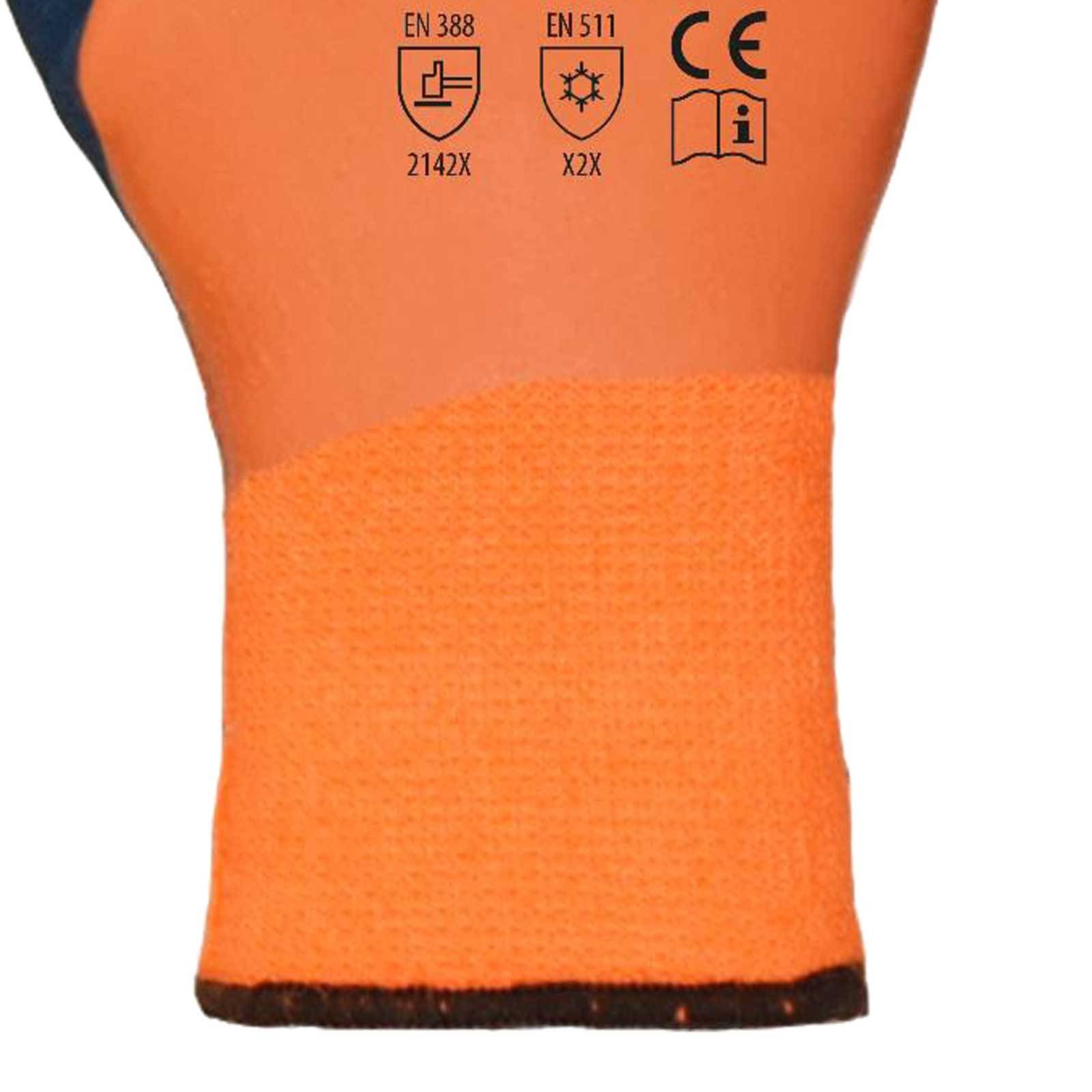Kälteschutzhandschuh SOFT GRIP W Gr.11 orange/dunkelblau EN 388,EN 511 PSA II-3