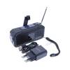 Emissimo Tec Fono Two Notfallradio Kurbelradio Solarradio Powerbank Taschenlampe USB-C Schwarz