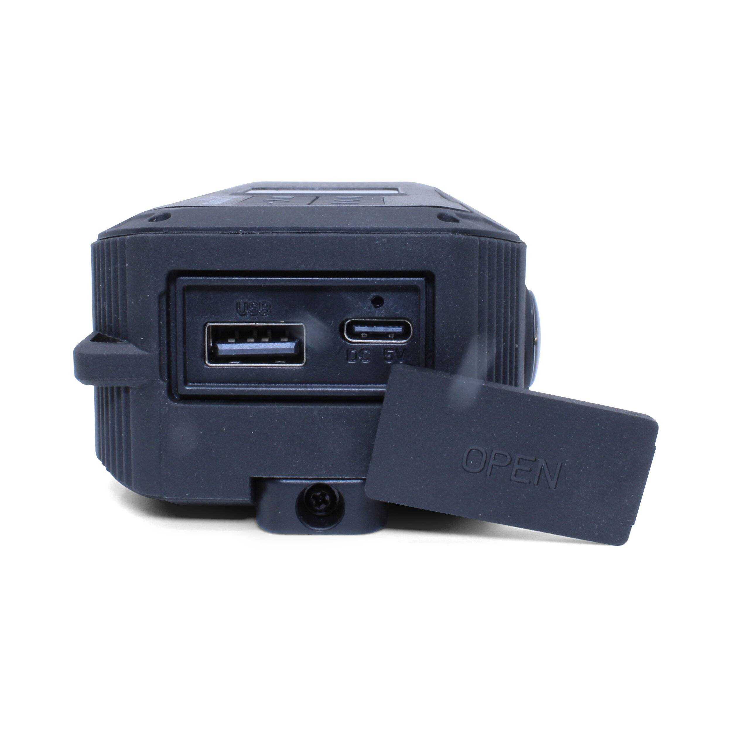 Emissimo Tec Fono Two Notfallradio Kurbelradio Solarradio Powerbank Taschenlampe USB-C Schwarz-2
