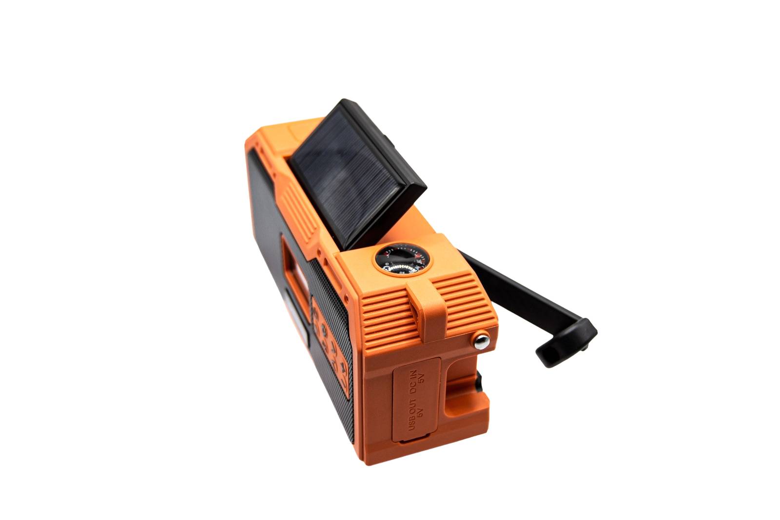 Emissimo Tec Naranya DAB+ Notfallradio Kurbelradio Solarradio Powerbank Taschenlampe USB-C Orange-2