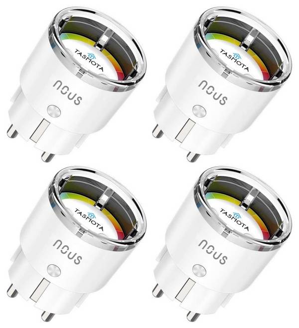 Nous A1T Smarte Steckdose, Tasmota Firmware, WLAN, 4er Set